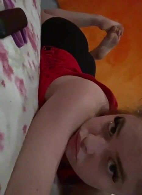 Showing off her soles