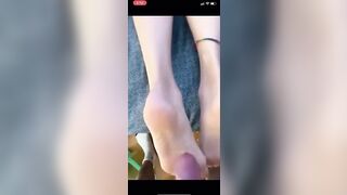 Foot Fetish: Cumshot video from the turbo green tik tok girl #2