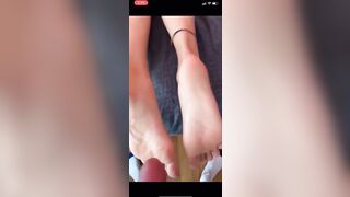 Foot Fetish: Cumshot video from the turbo green tik tok girl #3