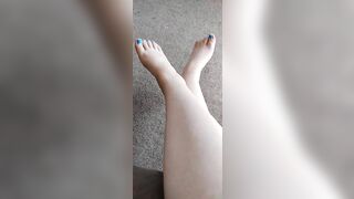 Foot Fetish: I love my blue toes #3