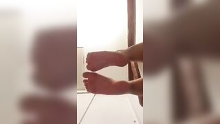 Foot Fetish: sister teasing me again ... i make them cummyyyy✨ #2