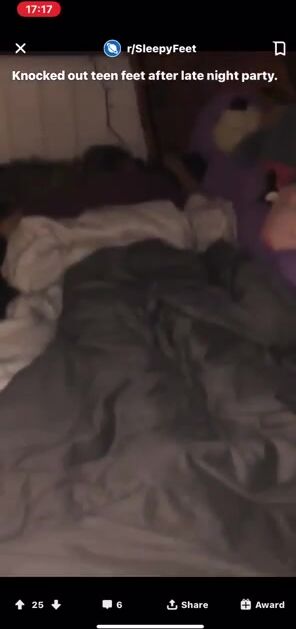 Girl plays with her sister's feet