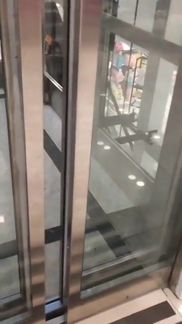Wanting to footjob in the elevator but they're watching us