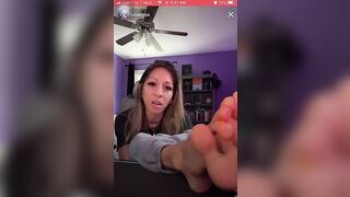 Foot Fetish: Beautiful Latina with beautiful hot sexy soles and cute orange toes on Taco ♥️♥️ Toesday’s live!! #3