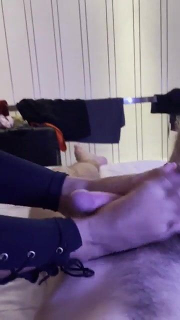 First ever footjob. How do you guys think she did. Wanna see more content like this?