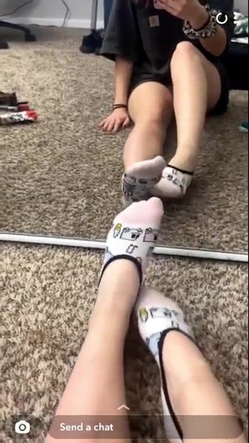 I bought her those socks for her and she let me enjoy her feet with them on and off
