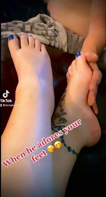 He loves my feet as much as I do ????