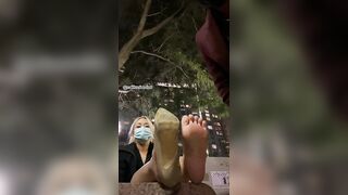 Foot Fetish: Nothing better than humbling a corporate woman by tickling her feet in public #1