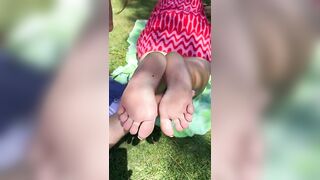 Foot Fetish: Woman I met at the park let me smell her feet #2