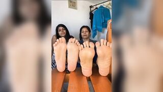 Foot Fetish: Latina mother and daughter soles #3