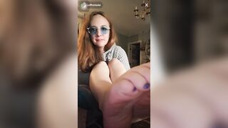 Beautiful white girl with beautiful hot sexy feet ‘N’ soles with cute purple toes on late Sole ???????? Sunday’s live!!