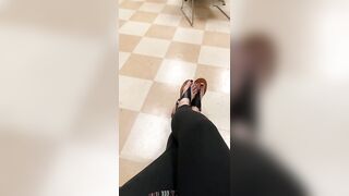 Public Feet: Secretly teasing in the break room #4