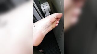 Public Feet: On the airplane, caught the guy next to me filming them later on ♥️♥️ #4