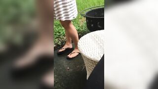 Public Feet: My flip flops look good on her #4