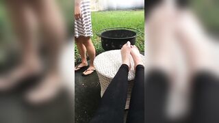 Public Feet: My flip flops look good on her #3