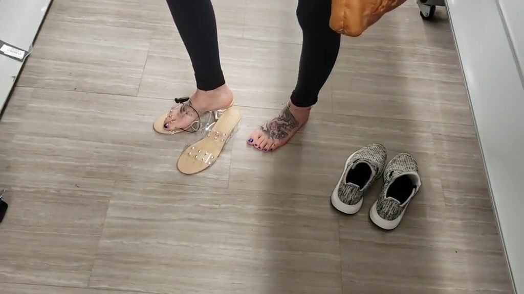 Since everyone loved the first one here's another of my feet in public trying on shoes!!!
