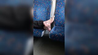 Public Feet: Watching other passenger's faces when I take my socks off whenever I travel by train or bus is hilarious #4