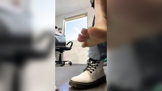 Public Feet: A little office outfit change for u/ADoc57 who gifted me these nylon socks! Can’t wait to get them sweaty for you to enjoy. #3