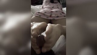 Feet: My Korean girlfriend giving me a mean footjob…she likes that I like her 포도로 팔 (soft ass feet) ♥️♥️ #2