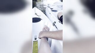 Feet: POV- you pull your kayak next to mine and I ask you to rub my feet. #1