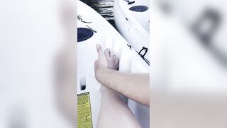 Feet: POV- you pull your kayak next to mine and I ask you to rub my feet. #4