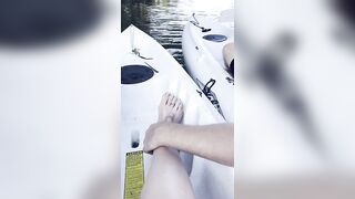 Feet: POV- you pull your kayak next to mine and I ask you to rub my feet. #2