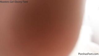 Feet: Big Ebony White Toes #4