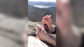 Footjobs: thanks for waiting the hike was worth it #4