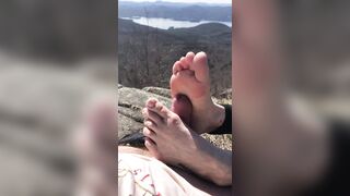 Footjobs: thanks for waiting the hike was worth it #2