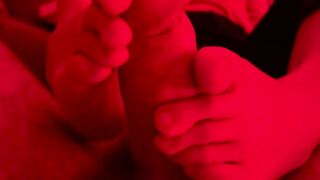 Footjobs: Starting 2022 with a good footjob in red lights♥️♥️ #1