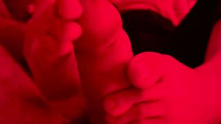 Footjobs: Starting 2022 with a good footjob in red lights♥️♥️ #3