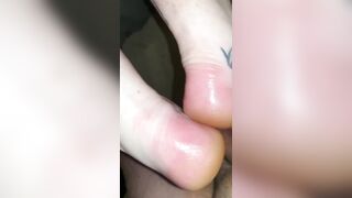 Footjobs: GF letting me play with her oily feet #4