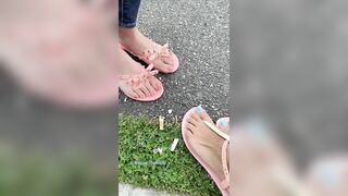 My friends and my feet for toes Tuesday! Wait until you see her soles????