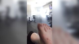 Feet: Cold glass + sweaty feet ♥️♥️ #3