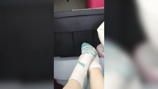 Feet: I got my second vaccine dose today! To celebrate, here’s a quick clip of me chilling at home #4