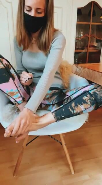 Lotion on my delicate feet