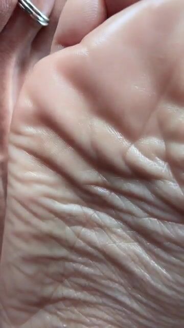 Super close up of my soft soles wrinkles and toes!