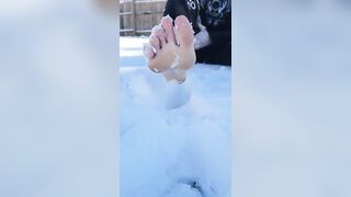 Feet: Just playing in the snow this morning ❄️ #3