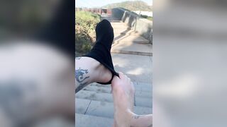 Outdoor Strip feet. Does it make you hard???? ????