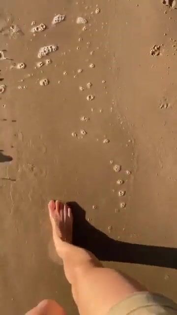 On the beach with a friend