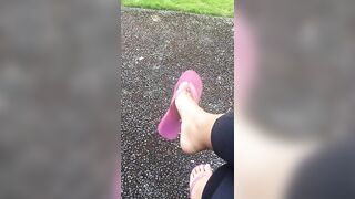 Feet: I just love playing with and dangling my flip flops #3