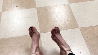 Feet: I love being sneaky while others are in my break room #4