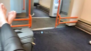 Feet: Teasing on the train again….. #4