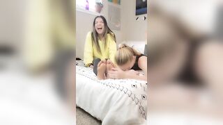 Feet: Found out my friend is suoer ticklish ♥️♥️♥️♥️♥️♥️ #4