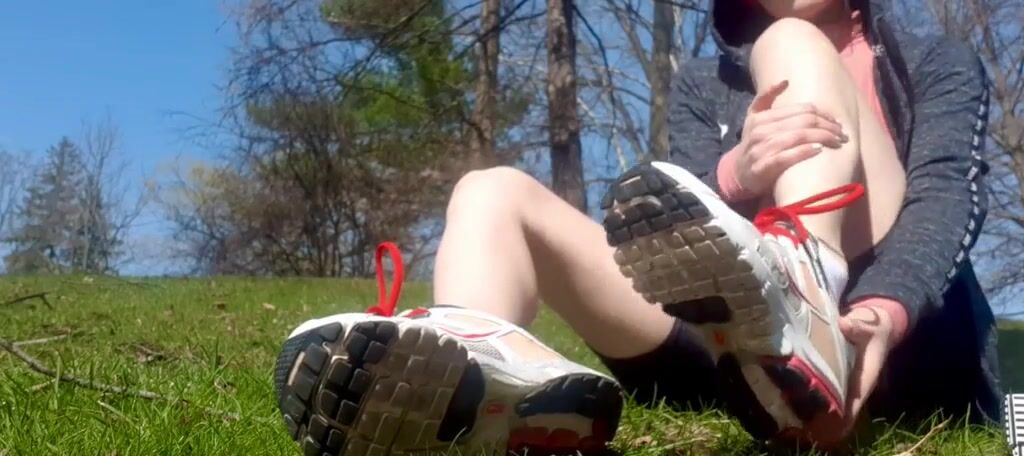 Taking a break on my run to show you my feet