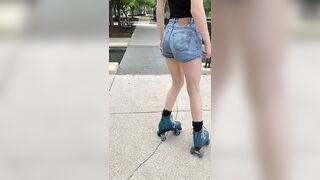 Feet: My friend roller skating ! Her feet get so stinky and sweaty ♥️♥️♥️♥️ #1