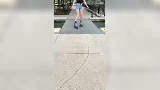 Feet: My friend roller skating ! Her feet get so stinky and sweaty ♥️♥️♥️♥️ #2