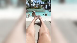 Feet: I dare you to lick my toes in front of all these vacationers. ♥️♥️ #3